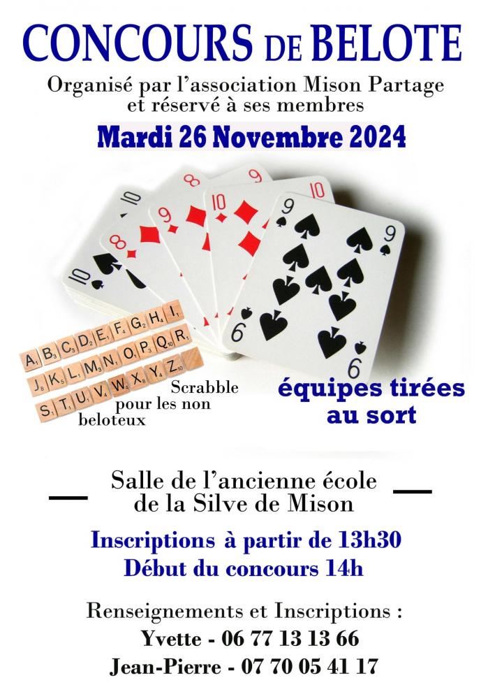 Affiche belote nov 2024