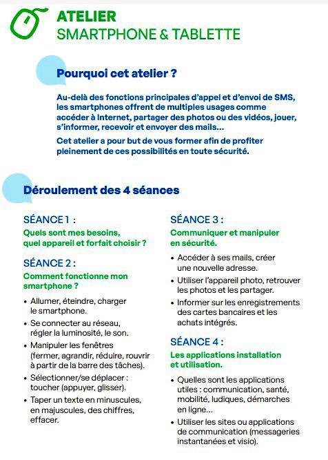 Contenu de l atelier